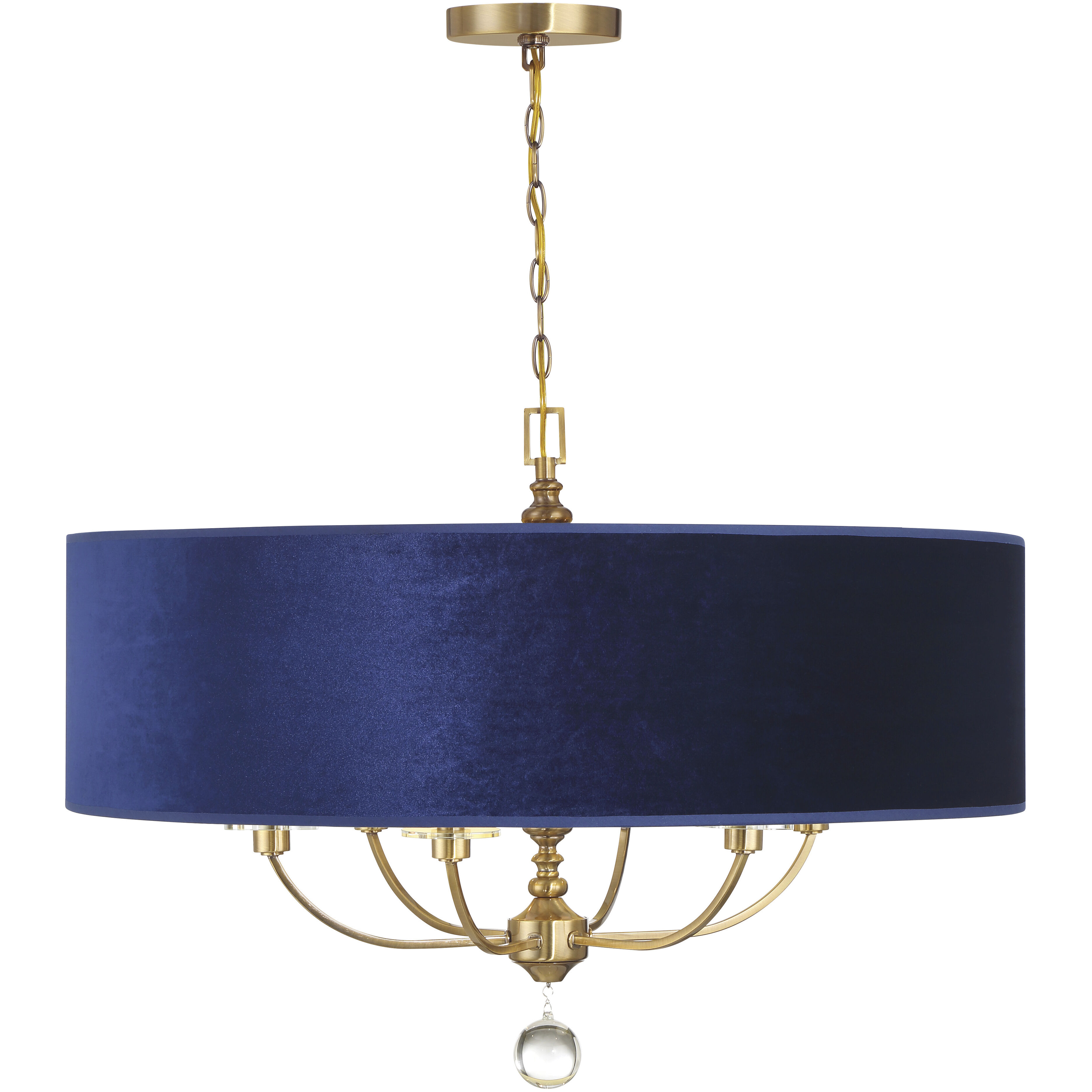 Van Noord 6 Light 32 inch Oxidized Aged Brass Pendant Ceiling Light